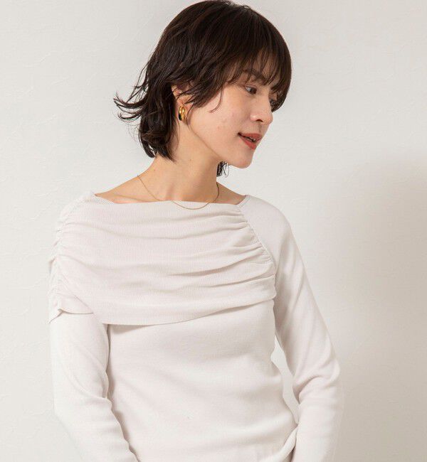 NOLLEY'S sophi「《手洗い可能》イレギュラーネックオフショルプルオーバー」|ニット・セーター|