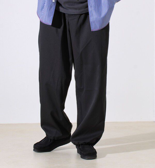 GLOSTER「【GEVACO】ドロストイージーパンツ ストレッチツイル 裾ドローコード付き」|チノ|