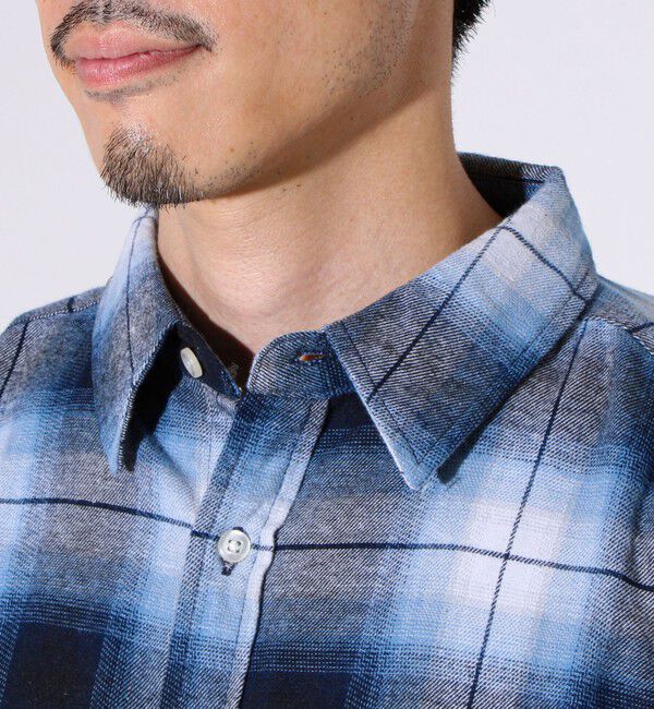 GLOSTER「＜つぶし衿＞U.S.COTTON混 レギュラーカラーチェックネルシャツ」|シャツ・ブラウス|