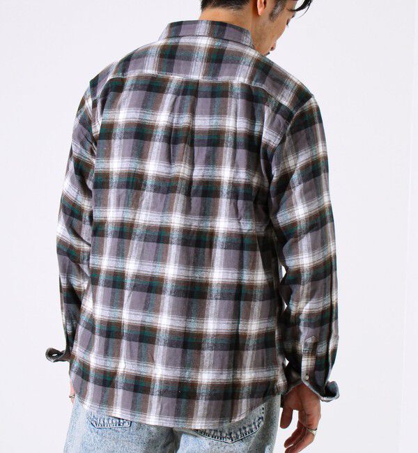 GLOSTER「＜つぶし衿＞U.S.COTTON混 レギュラーカラーチェックネルシャツ」|シャツ・ブラウス|