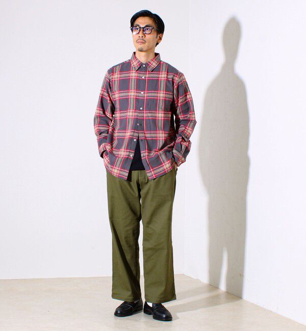 GLOSTER「＜つぶし衿＞U.S.COTTON混 レギュラーカラーチェックネルシャツ」|シャツ・ブラウス|