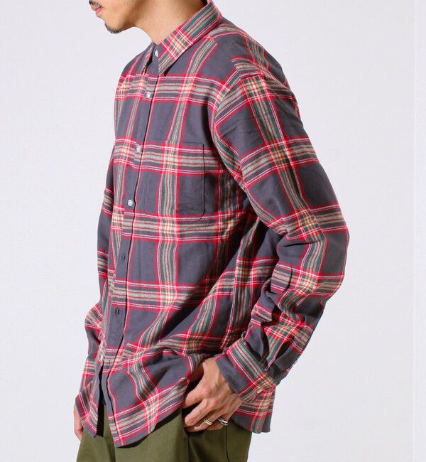 GLOSTER「＜つぶし衿＞U.S.COTTON混 レギュラーカラーチェックネルシャツ」|シャツ・ブラウス|