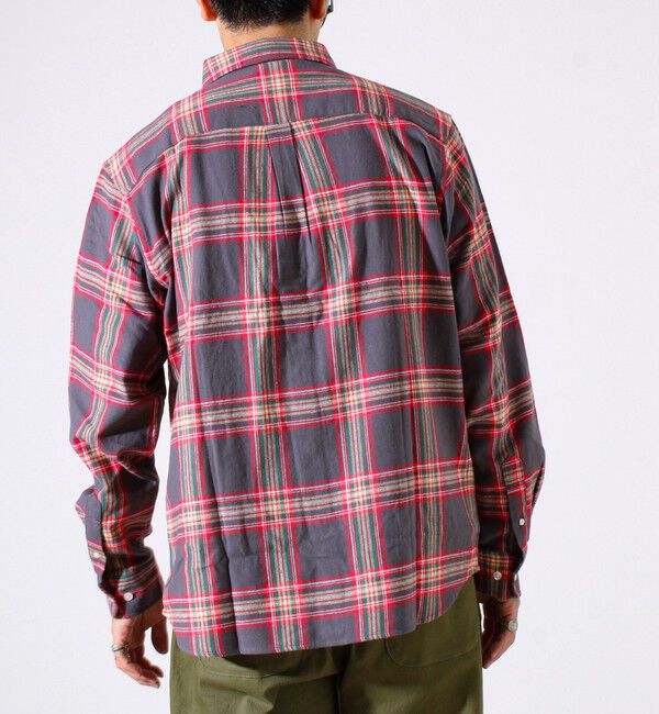 GLOSTER「＜つぶし衿＞U.S.COTTON混 レギュラーカラーチェックネルシャツ」|シャツ・ブラウス|