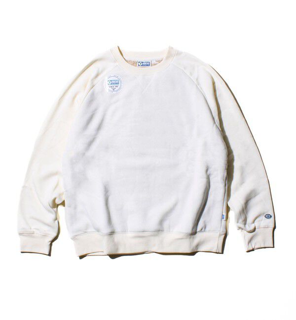 GLOSTER「【カラバリ豊富/UNISEX/高コスパ】【DISCUS】身頃裏ボアクルートレーナー」|スウェット・ジャージ|アイボリー