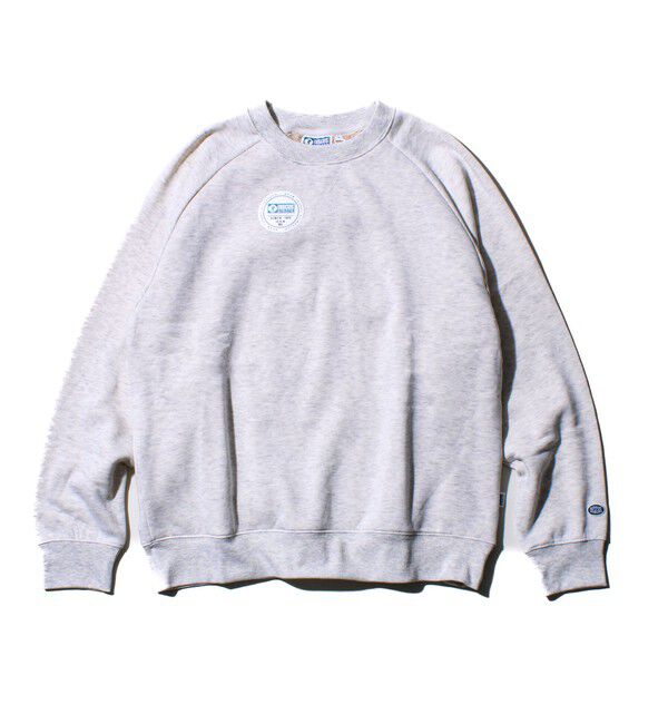 GLOSTER「【カラバリ豊富/UNISEX/高コスパ】【DISCUS】身頃裏ボアクルートレーナー」|スウェット・ジャージ|ライトグレー