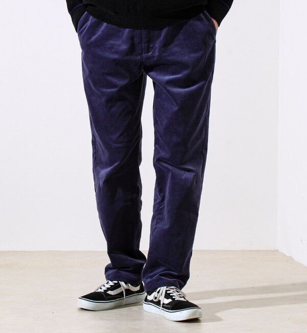 GLOSTER「【あったか快適なのに上品見え】コール裏フリースストレッチイージーパンツ」|チノ|