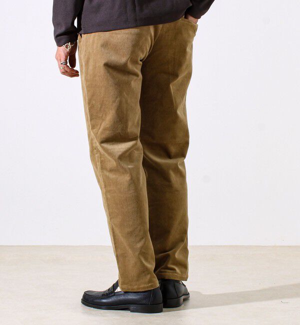 GLOSTER「【あったか快適なのに上品見え】コール裏フリースストレッチイージーパンツ」|チノ|