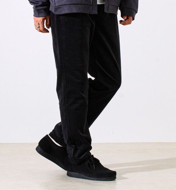 GLOSTER「【あったか快適なのに上品見え】コール裏フリースストレッチイージーパンツ」|チノ|