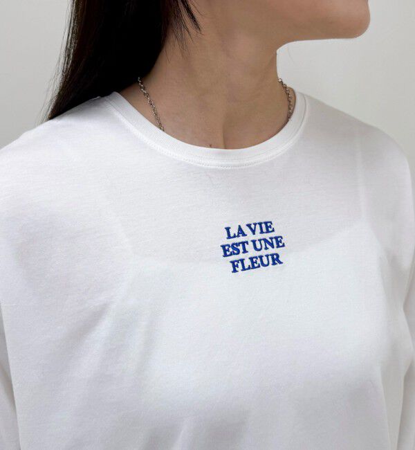 fredy emue「ワンポイント刺繍ロゴロンTシャツ」|Tシャツ・カットソー|