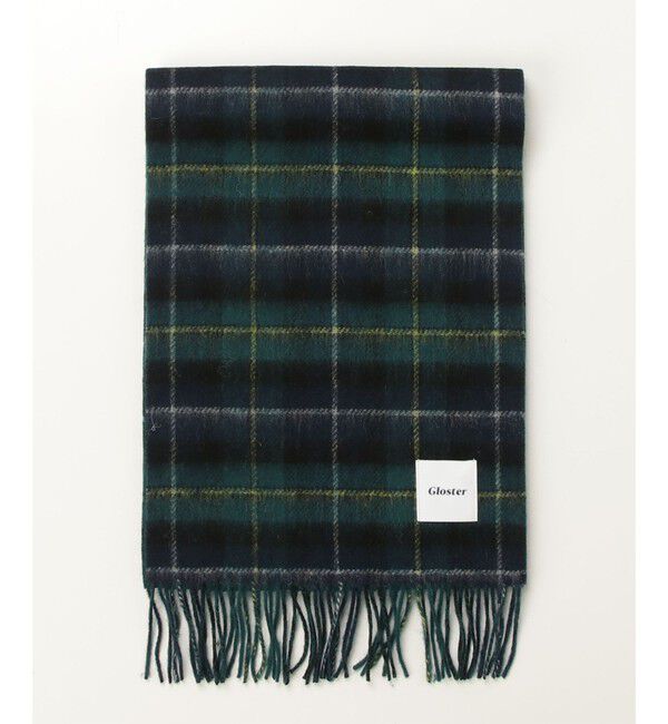 GLOSTER「【カシミヤブレンド】ウールリバーシブルチェックマフラー」|マフラー|