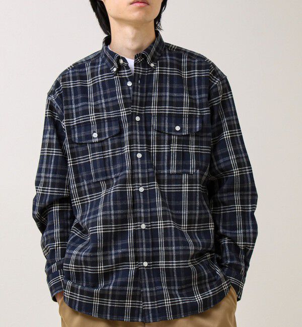 GLOSTER「【BOY ASTLAD刺繍】 フラップポケット ボタンダウンネルシャツ」|シャツ・ブラウス|