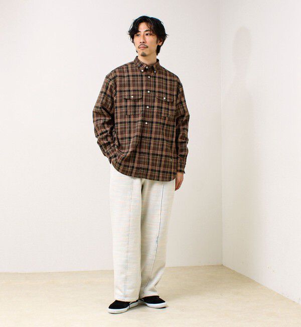 GLOSTER「【BOY ASTLAD刺繍】 フラップポケット ボタンダウンネルシャツ」|シャツ・ブラウス|