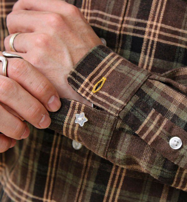 GLOSTER「【BOY ASTLAD刺繍】 フラップポケット ボタンダウンネルシャツ」|シャツ・ブラウス|