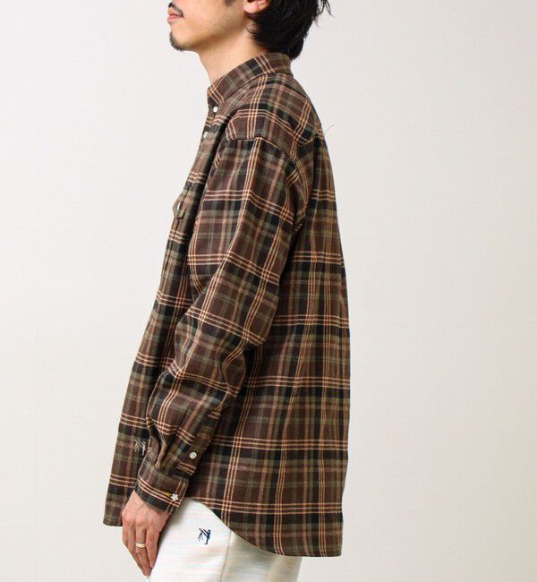 GLOSTER「【BOY ASTLAD刺繍】 フラップポケット ボタンダウンネルシャツ」|シャツ・ブラウス|