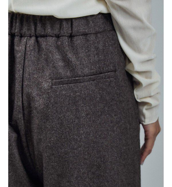 SALON adam et rope'「【WEB限定】ウォッシャブルウールカシミヤワイドパンツ」|チノ|