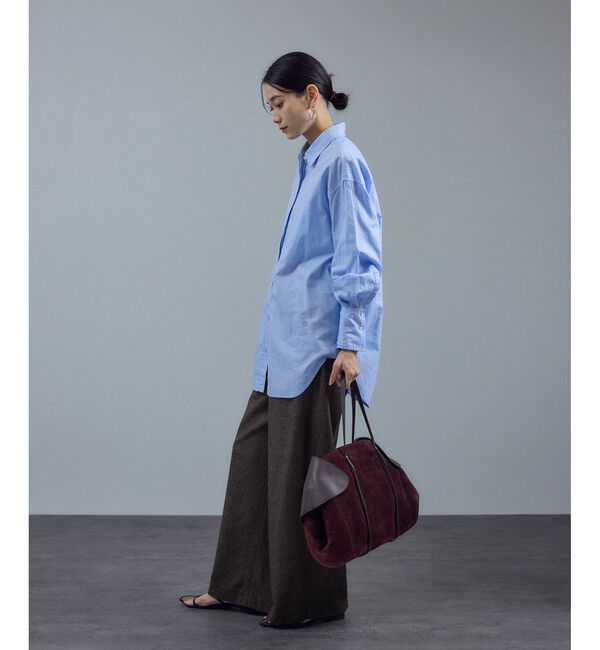 SALON adam et rope'「【WEB限定】ウォッシャブルウールカシミヤワイドパンツ」|チノ|