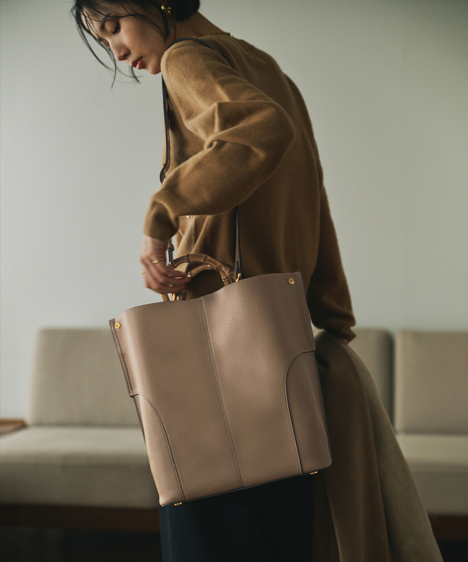 ROPE「【E'POR】BAMBOO BAG Large【通勤】【A4対応】【25AW】」|トートバッグ|