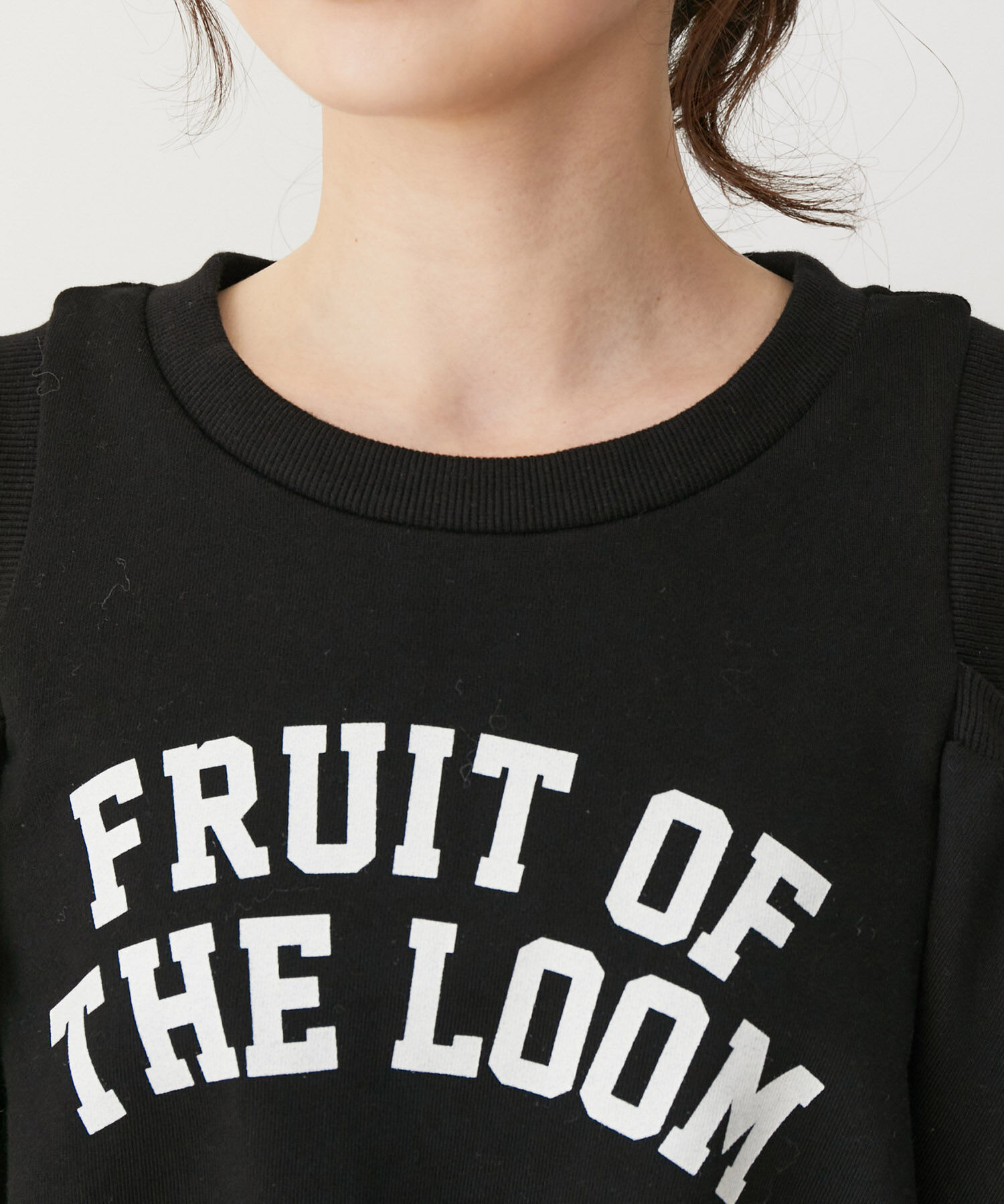 VIS「【FRUIT OF THE LOOM別注】オープンショルダースウェット」|スウェット・ジャージ|