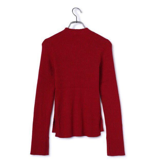 VIS「【新色追加】リブニットプチハイネックプルオーバー【低身長向けサイズ有】」|ニット・セーター|