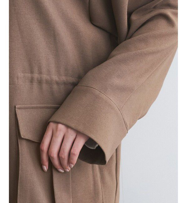 VIS「【防シワ】リネンライクミリタリーシャツジャケット」|ミリタリージャケット|