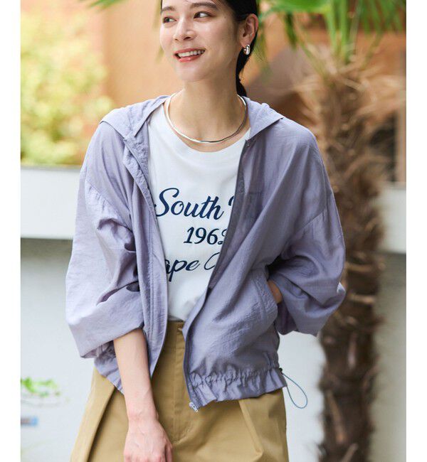 VIS「【追加】【WEB限定】シアーバックフリルフードブルゾン【洗える】」|ブルゾン・スタジャン|グレーサブ(09)