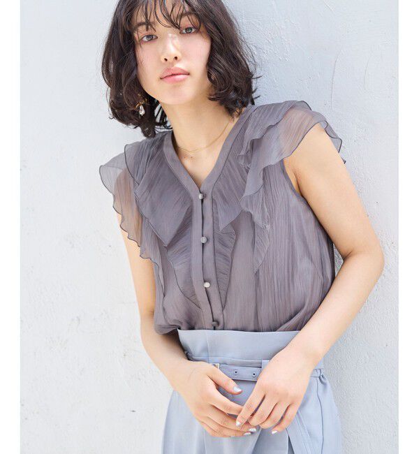 VIS「シアーフリルブラウス」|シャツ・ブラウス|
