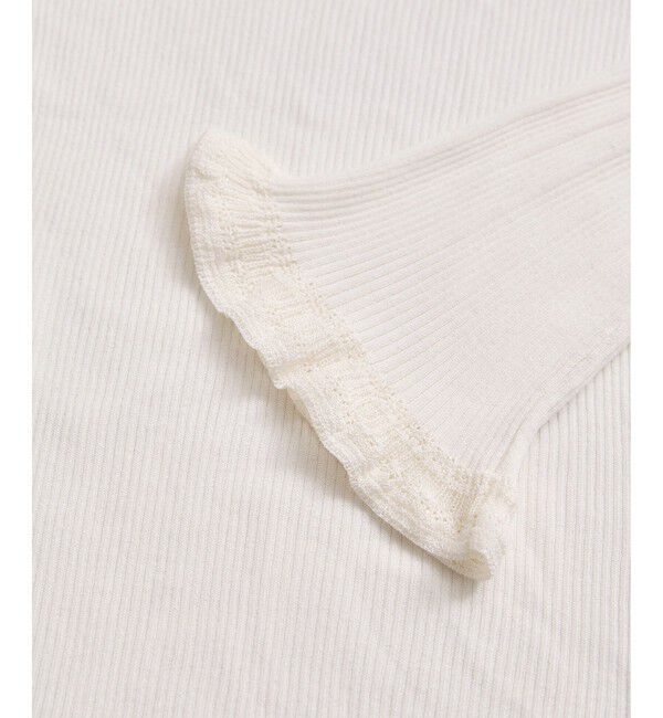 VIS「袖口レース編みニットプルオーバー」|ニット・セーター|