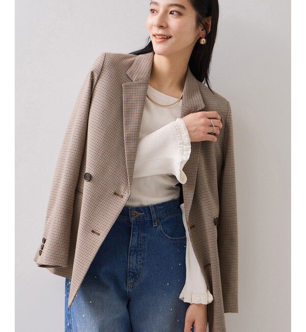 VIS「袖口レース編みニットプルオーバー」|ニット・セーター|