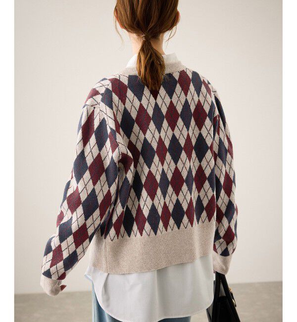 Rope&rsquo;Picnic「アーガイル柄アソートカーディガン」|カーディガン|