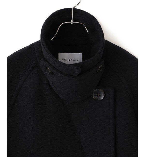 ADAM ET ROPE'「ウールボンディングラグランロングコート」|ステンカラーコート|