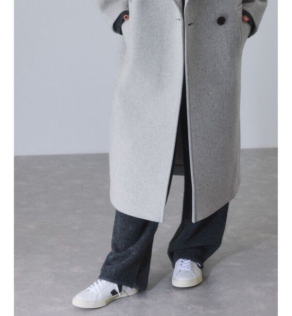 ADAM ET ROPE'「ウールボンディングラグランロングコート」|ステンカラーコート|