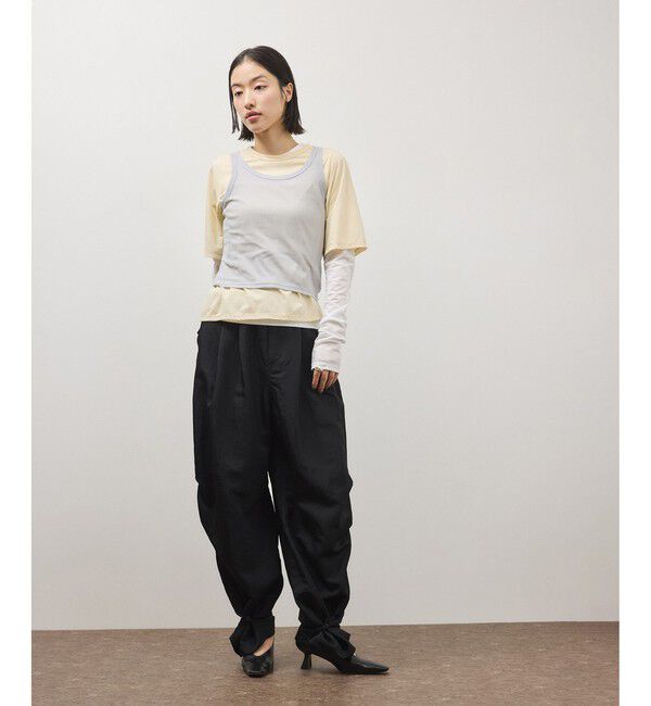 ADAM ET ROPE'「2WAYヘムパラシュートパンツ」|チノ|