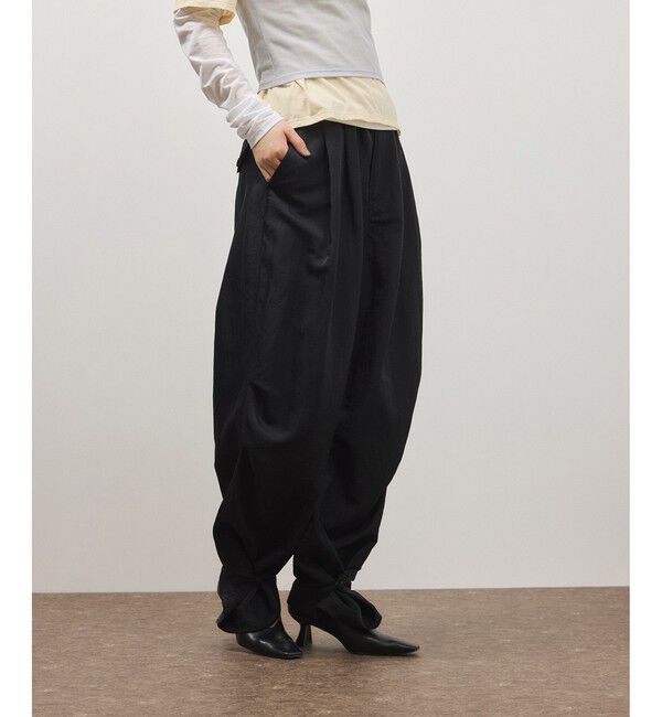 ADAM ET ROPE'「2WAYヘムパラシュートパンツ」|チノ|