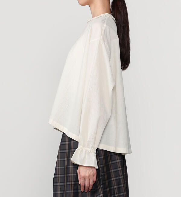 LE GLAZIK「LE GLAZIK | ポリエステルコットン ラッフルシャツ WOMEN」|シャツ・ブラウス|