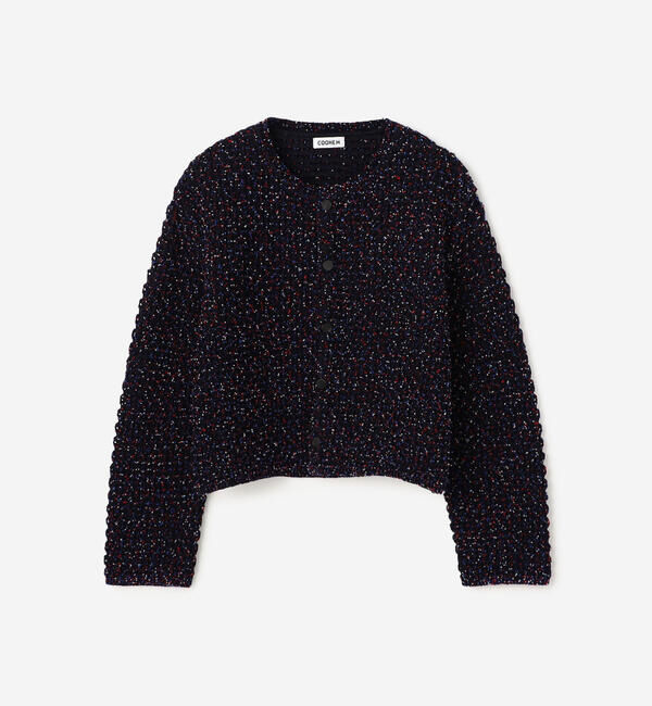  「COOHEM | モールニット カーディガン WOMEN」|ニット・セーター|NAVY