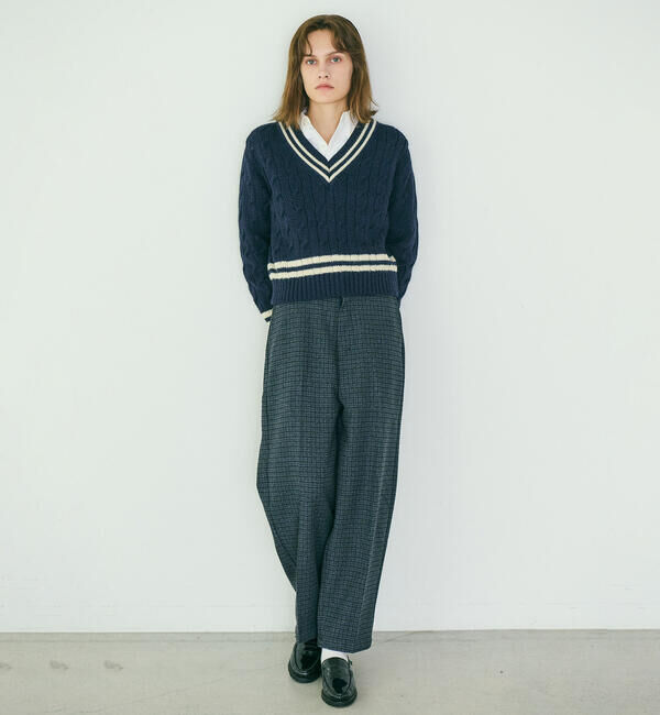  「James Charlotte | 〈別注〉 Vネック チルデンニットプルオーバー WOMEN」|ニット・セーター|