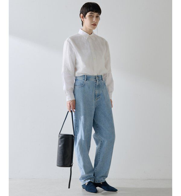 THE PAUSE「【THE PAUSE】ハイウエストカーブデニムパンツ」|チノ|