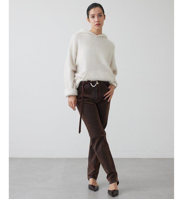 THE PAUSE「【THE PAUSE】ファーニットフーディープルオーバー」|ニット・セーター|