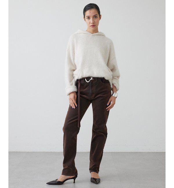 THE PAUSE「【THE PAUSE】ファーニットフーディープルオーバー」|ニット・セーター|