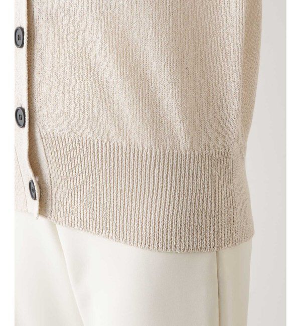  「Vネックペーパーヤーンカーディガン」|ニット・セーター|