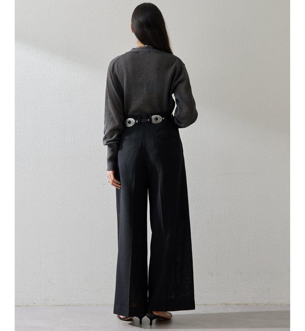  「Vネックペーパーヤーンカーディガン」|ニット・セーター|