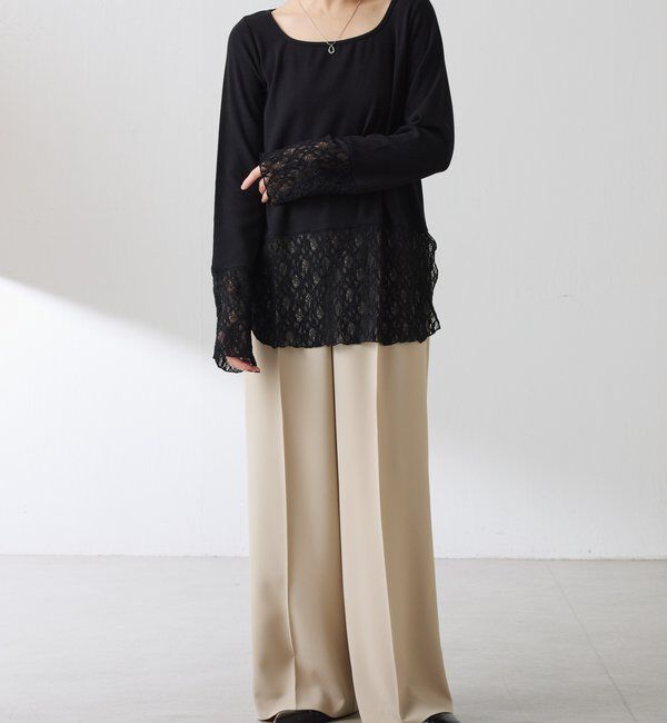  「 裾シアーロンT」|Tシャツ・カットソー|