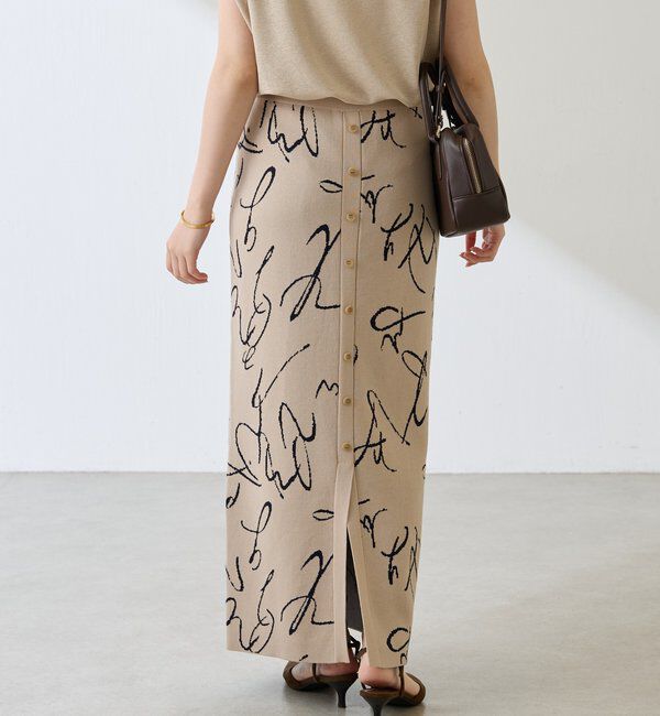  「【前後2WAY】センターボタンニットスカート」|スカート|