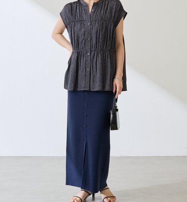  「【前後2WAY】センターボタンニットスカート」|スカート|