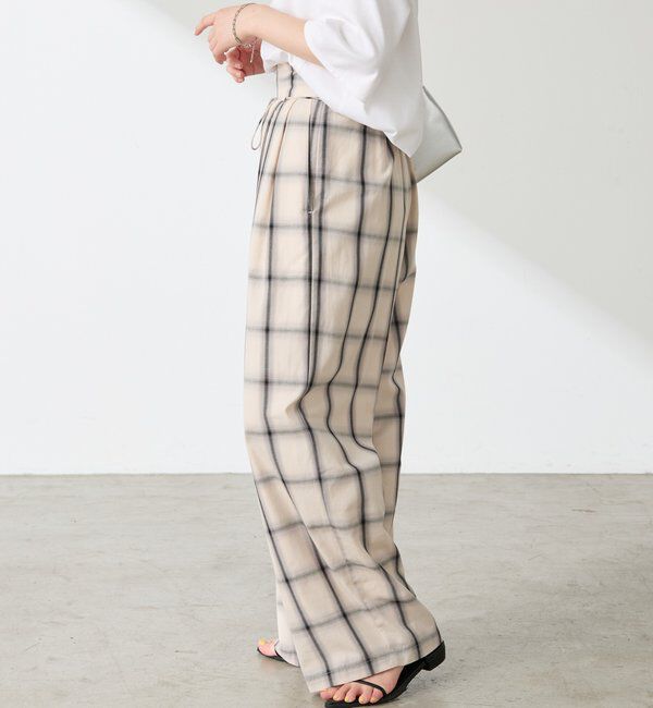  「チェックタックパンツ」|チノ|