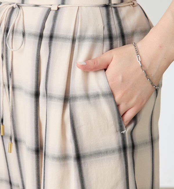  「チェックタックパンツ」|チノ|