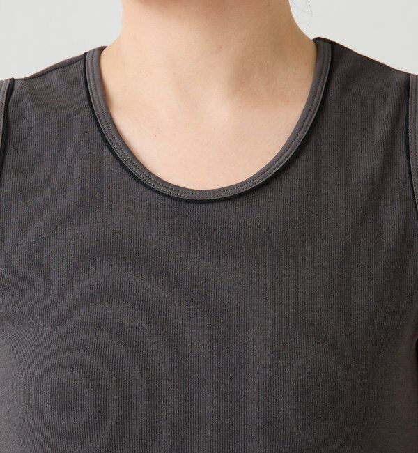  「シアーパイピングタンクトップ」|Tシャツ・カットソー|