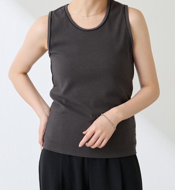  「シアーパイピングタンクトップ」|Tシャツ・カットソー|