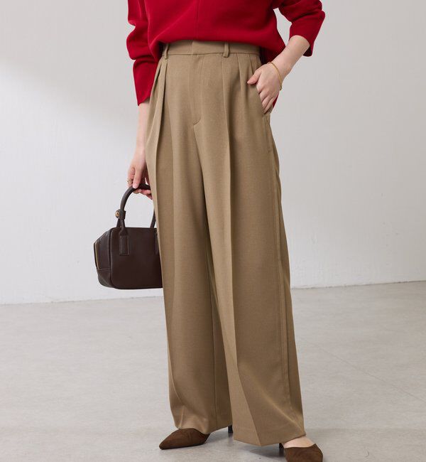  「ウールライクタックパンツ」|チノ|