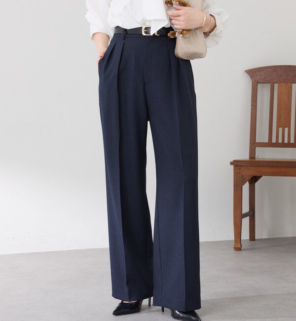  「ウールライクタックパンツ」|チノ|